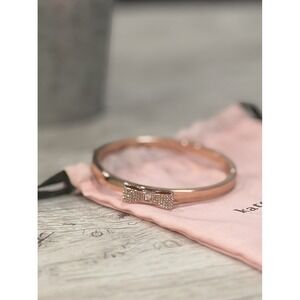 Kate Spade New York Ready Set Bow Bangle Bracelet Rose Gold - W/ Dustbag